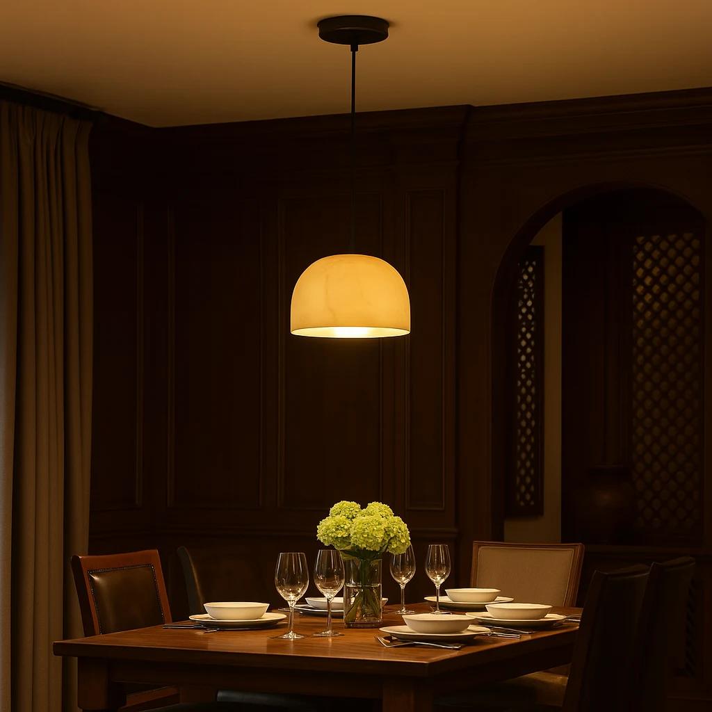 Marble Bowl Pendant Light